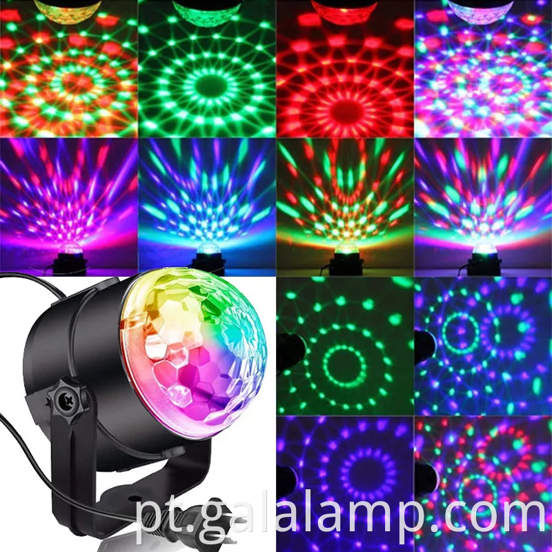 Controle remoto Voice LED LED Crystal Magic Ball RGB Festive Disco Stage Luzes de projeção de Natal